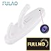 FULAO Hidden Spy Clothes Hook Cam Surveillance Full HD Covert 1280p Wireless Security Home Recorder Camera White