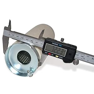 KUSTOM66 TH010093 dB-Killer 73 mm x 207 mm universele dB-eater voor uitlaat van 3 inch