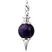 Jovivi Beautiful Pendulum Dowsing Chakra Pendant With Chain(Amethyst)
