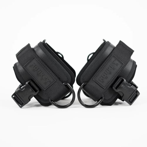 Monkey Power Fit Par De Grilletes para Tobillo Modelo Ultra para Gym y Fitness Polera con Talonera para Gimnasio. Abductor Y Gluteo con Materiales Resistentes y Reforzados Premium