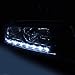 AKKON - For 06-10 Dodge Charger Black 1 Piece DRL LED Headlights w/Corner Turn Signal Lamps Left + Right Pair