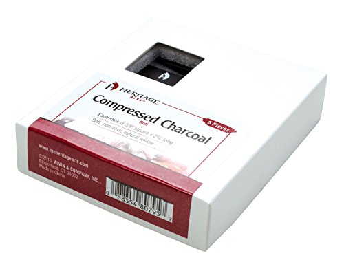 Heritage Arts HCS-A Compressed Charcoal Sticks, 6-Piece Boxed (Assorted)