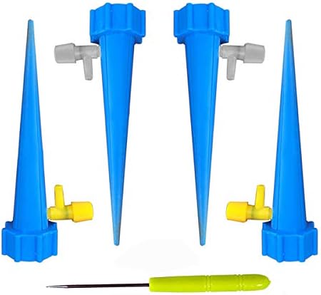 ChunKang 4Pcs Automatic Watering Spikes Self Plant Waterer Garden Water Drip Irrigation Device System for Indoor & Outdoor Office Plants