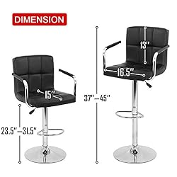 BestOffice Modern Bar Stool Set of 2 Barstools