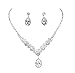 YSOUL Bride Earrings Necklace Bracelet Jewelry Set Bridesmaid Wedding Prom Party