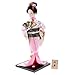 MonkeyJack 12inch Japanese Kimono Doll Geisha Figurine with Fan Ornaments Gift Art Craft Collectables Pink
