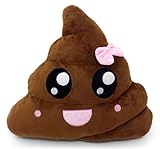 Poop Emoji Pillow Emoticon Stuffed Plush Toy Doll Smiley Cat Heart Eyes Alien Devil Kiss Face (PINKPOOP)