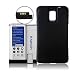 Kranich For Samsung Galaxy Note 4 Smart 9600mAh Extended Battery Replacement Full NFC Support with Black Protection Cover Case (Note 4)