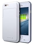 iPhone 6S Battery Case, HianDier 3800mAh Extended Rechargeable Battery Case iPhone 6 / 6S Power Bank Cover Portable Charger Battery Pack for iPhone 6 / 6S 4.7''-White