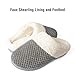 ULTRAIDEAS Women's Lamb-hug Comfy Fleece House Slippers Memory Foam, Slip-on House Shoes Indoor Outdoor (Grey, Size 9-10)