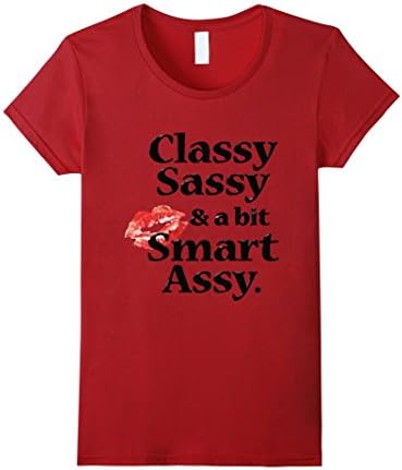 Womens Classy,Sassy and a Bit Smart Assy Womens Funny T Shirt XL Cranberry