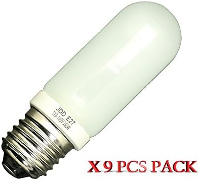 9 x JDD E27 110-130V 250W Frosted Photo Studio Halogen tube Strobe Light