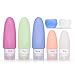 ZOADLE Travel Bottles Set for Liquids - TSA Approved Leak Proof Silicone Cosmetic Travel Containers with Labels and Clear Travel Bag, for Shampoo, Conditioner, Lotion, Toiletries (3 oz + 1.25 oz)