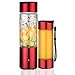 Portable Blender Stainless Steel Smoothie Blender with 16 oz Glass Travel Cup and Lid, Single Serve Rechargeable Cordless Electric Mini Juice Mixer.Personal Handheld Blender.