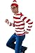Costhat Costhat Where's Waldo Now Costume Adult Funny Sweatshirt Hoodie Outfit Glasses Hat Cap Suits