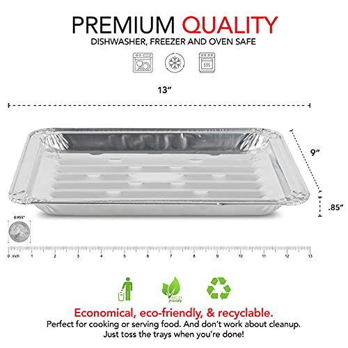 Stock Your Home Disposable Aluminum Foil Broiler Pan (10 Pack) Broiler