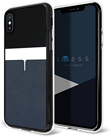 iPhone X case, SMASS Designer Phone case for iPhone X with Card Holder, Air Cushion Technology and Ultra Drop Protection for Apple iPhone X, Black