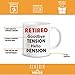 Hello Pension Goodbye Tension Office Humor Funny Retirement Gifts Coffee Mug for Men Women Boss Coworker Novelty Gift Ideas for Retiring Husband Wife Mom Dad Senior Men Fun Cup For Christmas Birthday