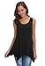 AIDIER Tank Tops for Women Loose Sleeveless Tunic Soft Stretchy Casual Flowy Shirt Black XL