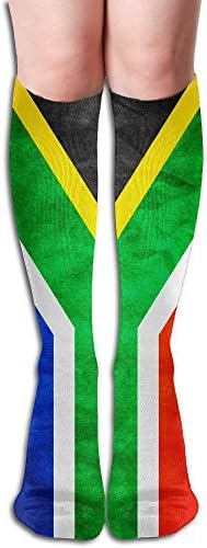 SHEERY Women's &amp; Teen Girl's Long Socks South Africa Flag Tube Stockings Knee High Sock