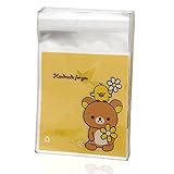 100 Pcs Self Seal Adhesive Opp Bag Bear Yellow for Candies Cookies Wedding Party
