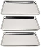 Vollrath (5314) Wear-Ever Collection Half-Size Sheet Pans, Set of 3 (18-Inch x 13-Inch, Aluminum)