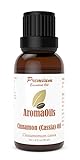 Cinnamon (Cassia) Bark Essential Oil by AromaOils - 1 oz (30 ml) - Best for Aromatherapy, Muscle Pain Relief, Massage, and Anxiety and Depression Relief