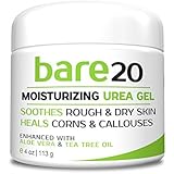 Bare Urea 20% Percent Cream for Hands, Feet, Elbows and Knees - Corn &amp; Callus Remover - Skin Exfoliator &amp; Moisturizer - Repairs Thick, Callused, Dead and Dry Skin