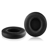 Solo 2/3 Wireless Earpads - JARMOR Replacement Protein Leather & Memory Foam Ear Cushion Cover for Beats Solo2/3 Wireless On Ear by Dr. Dre Headphones ONLY (NOT FIT Solo 2 Wired) - Black
