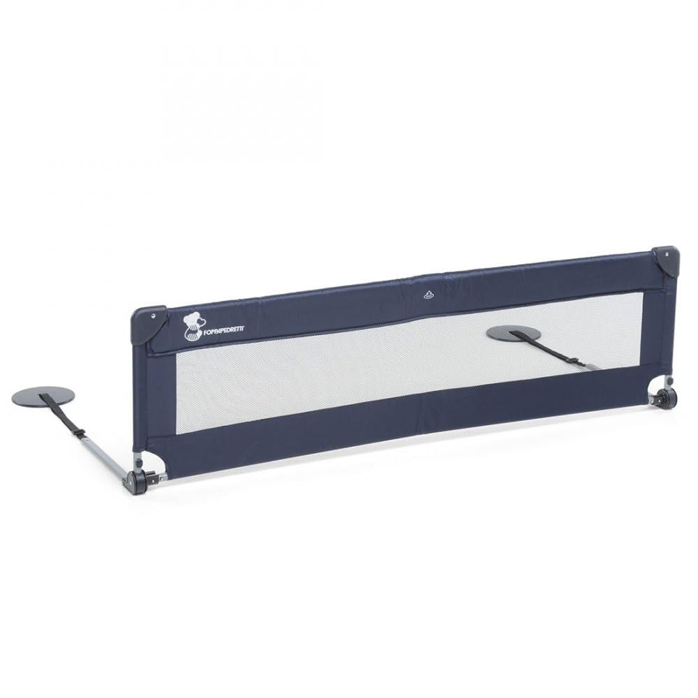 Foppapedretti, Hoplà Folding Bed Railing for Children over 18 Months up to 5 Years, 150 x 43 cm, Blue