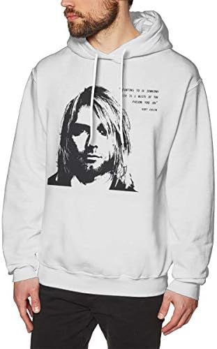 DavidBill Hoodie for Men Pullover Sweatshirt Kurt Cobain Comfortable Hooded Shirt