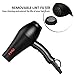 MHU Professional Salon Grade 1875w Low Noise Ionic Ceramic Ac Infrared Heat Hair Dryer Plus One Concentrator and One Diffuser Black Colorthumb 3