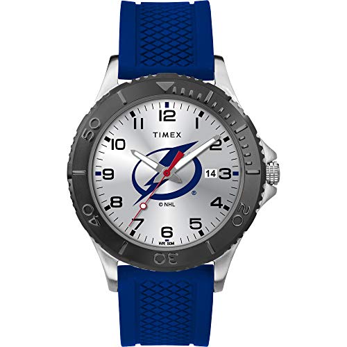 Timex NHL RelĂłgio Gamer masculino de 42 mm, Tampa Bay Lightening, Moderno