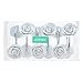 AGPTEK Shower Curtain Hooks, 12PCS Anti Rust Decorative Resin Hooks for Bathroom, Baby Room, Bedroom, Living Room Decor (White Rose)