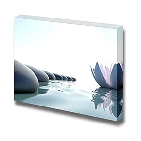 Zen Flower Loto Near Stones on White Background