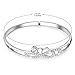 Menton Ezil Love Encounter Crystals Bangle Bracelets White Gold Plated Adjustable Hinged Jewelry (Infinity Love)