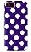 DandyCase 2in1 Hybrid High Impact Hard Purple Polka Dot Pattern + Silicone Case Case Cover For Apple iPhone 5S & iPhone 5 (not 5C) + DandyCase Screen Cleaner