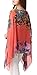 iNewbetter Women's Chiffon Caftan Poncho Tunic Top Cover up One Size Scarf Top (Red)