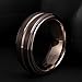 TUSEN JEWELRY Mens Wedding Band 8mm Espresso Brown Brushed Thin Rose Gold...