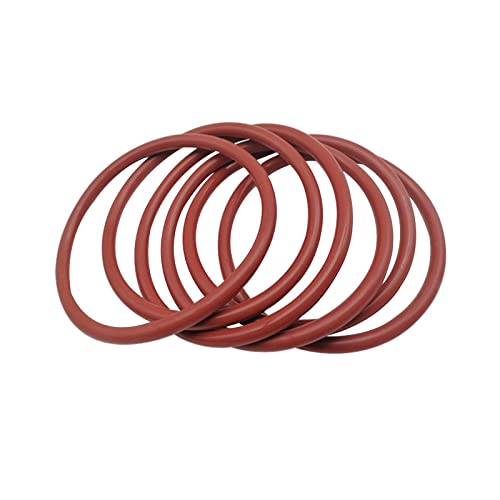 Boxonly 30 PCS O-Rings Silicone Round Seal Grommets 58mm OD 53.2mm ID 2.4mm Width O Rings Washer Sealing Ring Gasket Red