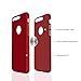 ThreeHundred iPhone 7 Plus Case Slim Fit Plastic pc Hard Shell Full Protective and Lining Microfiber Cloth Built in Metal Plate [B-MP] Work with Magnetic Car Mount Cover for Apple iPhone 7 Plus - Red
