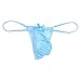 YiZYiF Men's Jacquard Lace See-Through Sissy Pouch Underwear (Sky Blue, Medium)