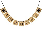 Graduation Party Supplies, Konsait IM DONE Banner Graduation Party Banner IM DONE graduation banner Bunting Garland Congratulations Sign for Graduation Party