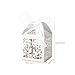Amytalk 50 Pcs Laser Cut Wedding Favors Candy Boxes Pearl Paper Gifts Box for Marriage Birthday Shower Party Decors (Bird)