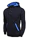 Coofandy Mens Casual Buttons Pullover Hoodie Sweatshirt
