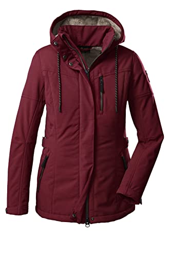 G.I.G.A. DX Donna Giacca softshell casual con cappuccio staccabile con zip GW 26 WMN SFTSHLL JCKT, Rosso intenso, 42, 38545-000