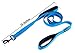 Wagtime Club Soft &Thick Dual Handle 6FT Dog Leash, Premium Nylon Double Padded Handles for Medium, Large or XLarge Dog (Bright Blue)