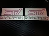 2x STI Racing Decal Sticker (New) Pink/black Size Is 5