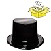 Windy City Novelties 12 Pack Black Plastic Top Hats