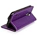 Galaxy S5 ACTIVE Case, Galaxy S5 Active Flip Case - E LV Deluxe PU Leather Folio Wallet Case Cover for Samsung Galaxy S5 Active SM-G870 (Water Resistant Model) - Purple